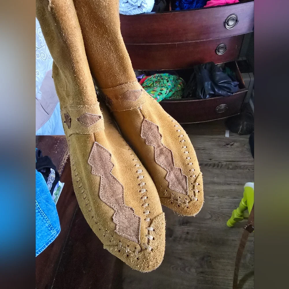 Vintage Leather Fringe Cowboy Boots by Clicks - Picture 5 of 5